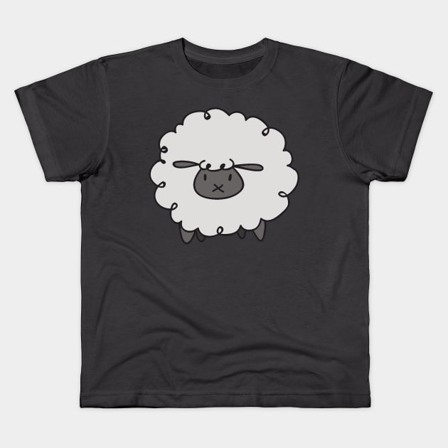 Fluffy White Sheep Kids T-Shirt by saradaboru